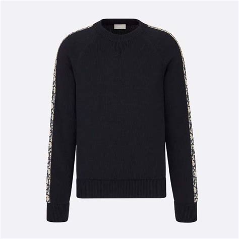 dior mens sweater with oblique inserts